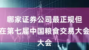 哪家证券公司最正规但在第七届中国粮食交易大会